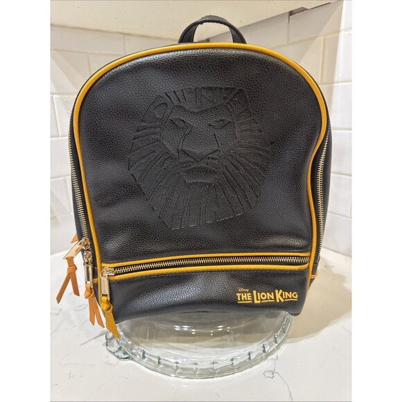 Disney’s The Lion King on Broadway Musical Black Leather Backpack Purse Simba - Picture 1 of 15